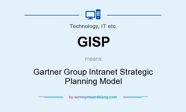 What does GISP mean? It stands for Gartner Group Intranet Strategic Planning Model