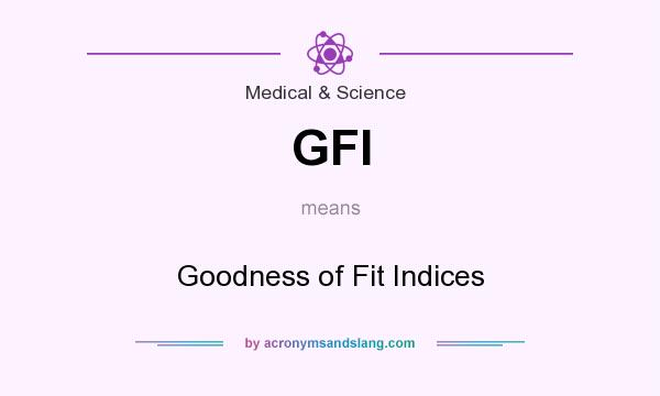 What does GFI mean? It stands for Goodness of Fit Indices