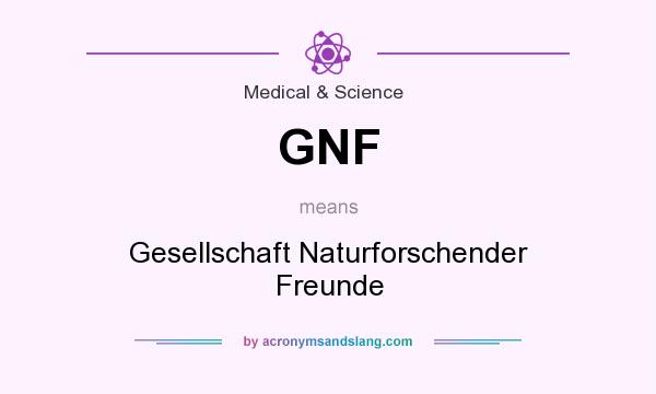 What does GNF mean? It stands for Gesellschaft Naturforschender Freunde
