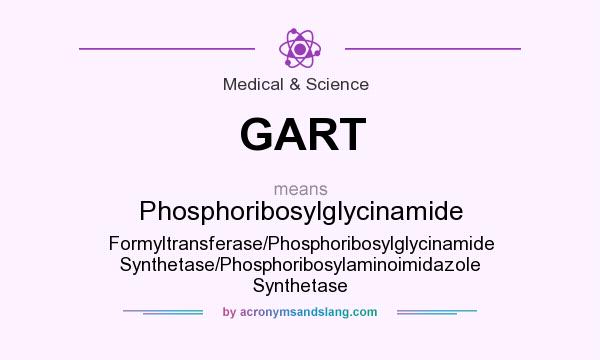What does GART mean? It stands for Phosphoribosylglycinamide Formyltransferase/Phosphoribosylglycinamide Synthetase/Phosphoribosylaminoimidazole Synthetase