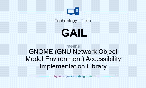 What does GAIL mean? It stands for GNOME (GNU Network Object Model Environment) Accessibility Implementation Library