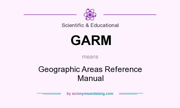 What does GARM mean? It stands for Geographic Areas Reference Manual
