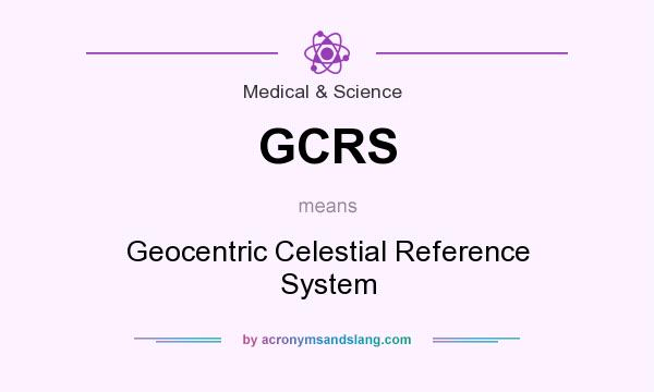 What does GCRS mean? It stands for Geocentric Celestial Reference System