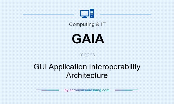 What does GAIA mean? It stands for GUI Application Interoperability Architecture
