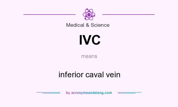 What does IVC mean? It stands for inferior caval vein