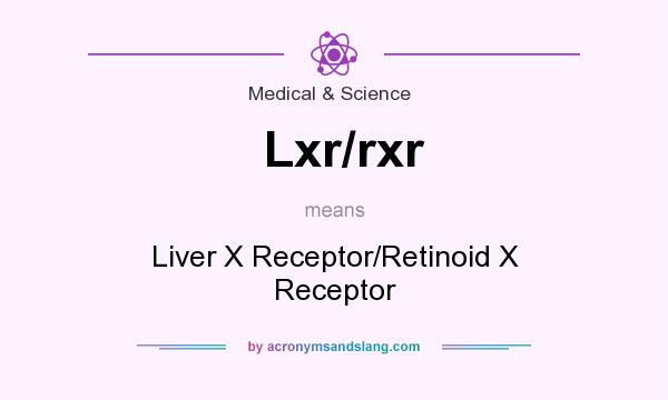 What does Lxr/rxr mean? It stands for Liver X Receptor/Retinoid X Receptor