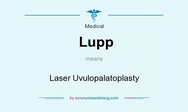 What does Lupp mean? It stands for Laser Uvulopalatoplasty