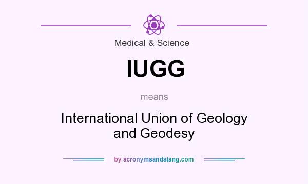 What does IUGG mean? It stands for International Union of Geology and Geodesy