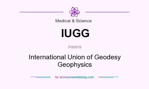 What does IUGG mean? It stands for International Union of Geodesy Geophysics