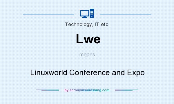 What does Lwe mean? It stands for Linuxworld Conference and Expo