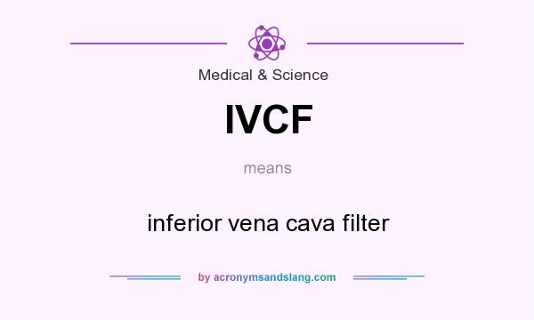 What does IVCF mean? It stands for inferior vena cava filter