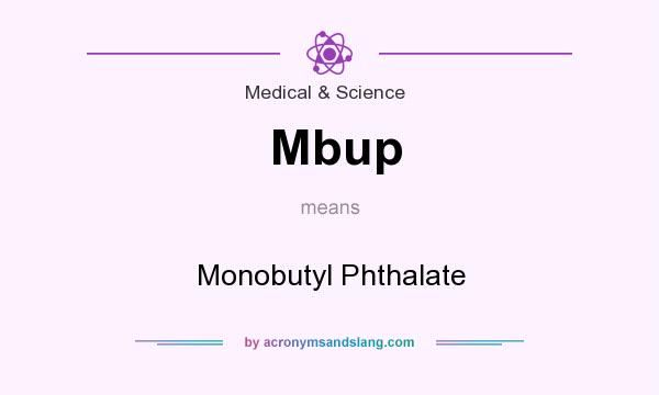 What does Mbup mean? It stands for Monobutyl Phthalate