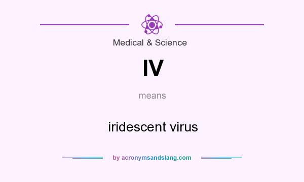 What does IV mean? It stands for iridescent virus