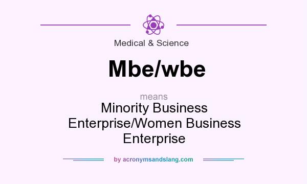 What does Mbe/wbe mean? It stands for Minority Business Enterprise/Women Business Enterprise