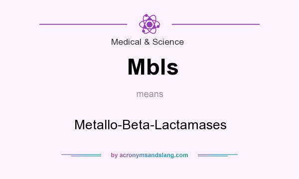 What does Mbls mean? It stands for Metallo-Beta-Lactamases