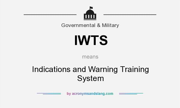What does IWTS mean? It stands for Indications and Warning Training System