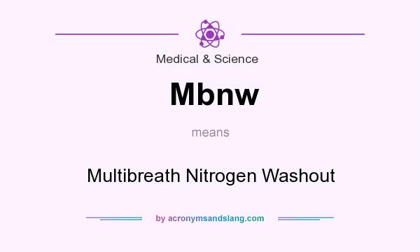 What does Mbnw mean? It stands for Multibreath Nitrogen Washout