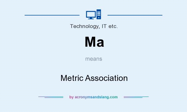 What does Ma mean? It stands for Metric Association