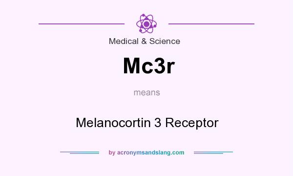 What does Mc3r mean? It stands for Melanocortin 3 Receptor