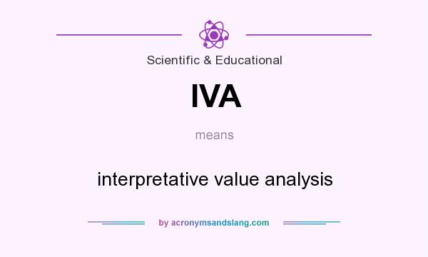 What does IVA mean? It stands for interpretative value analysis