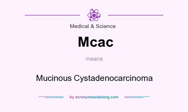 What does Mcac mean? It stands for Mucinous Cystadenocarcinoma