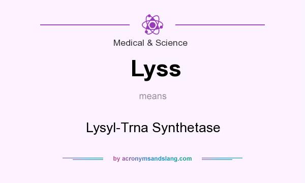 What does Lyss mean? It stands for Lysyl-Trna Synthetase