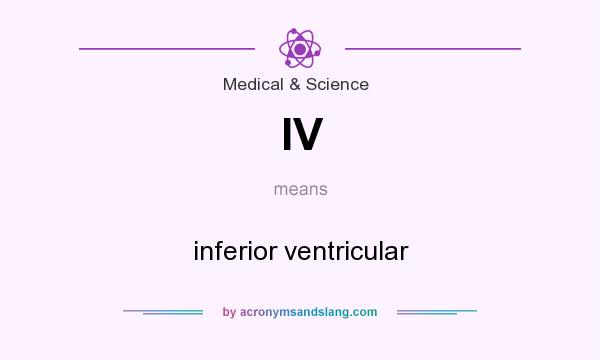 What does IV mean? It stands for inferior ventricular