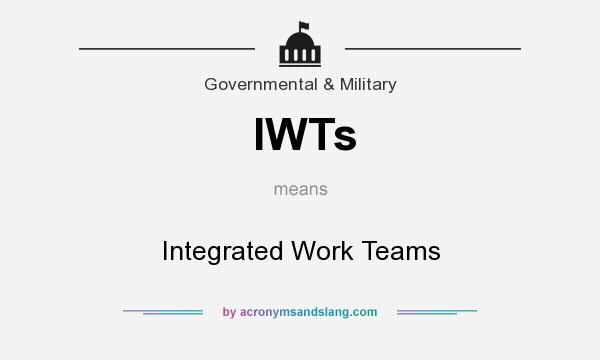 What does IWTs mean? It stands for Integrated Work Teams
