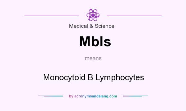 What does Mbls mean? It stands for Monocytoid B Lymphocytes