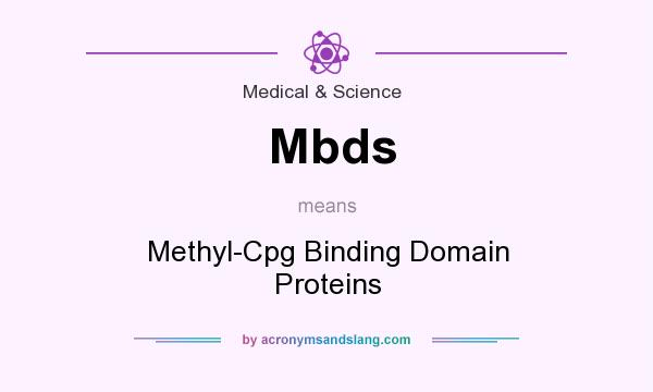 What does Mbds mean? It stands for Methyl-Cpg Binding Domain Proteins