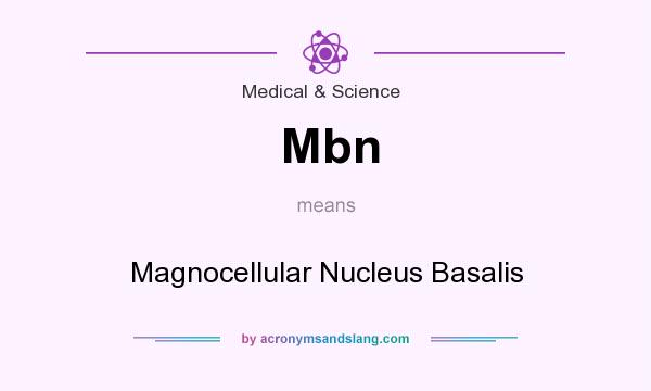 What does Mbn mean? It stands for Magnocellular Nucleus Basalis