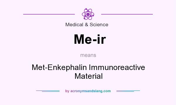 What does Me-ir mean? It stands for Met-Enkephalin Immunoreactive Material
