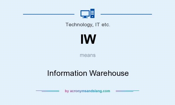 What does IW mean? It stands for Information Warehouse