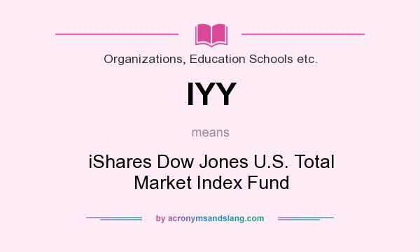 What does IYY mean? It stands for iShares Dow Jones U.S. Total Market Index Fund