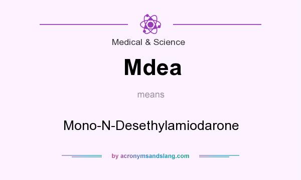 What does Mdea mean? It stands for Mono-N-Desethylamiodarone