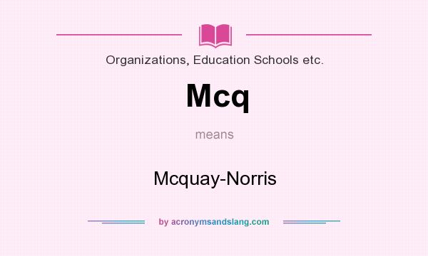 Mcq Mcquay Norris In Organizations Education Schools Etc By 