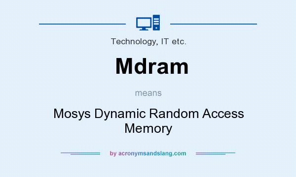 What does Mdram mean? It stands for Mosys Dynamic Random Access Memory