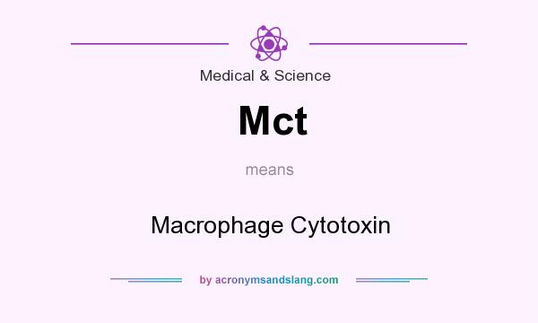 What does Mct mean? It stands for Macrophage Cytotoxin