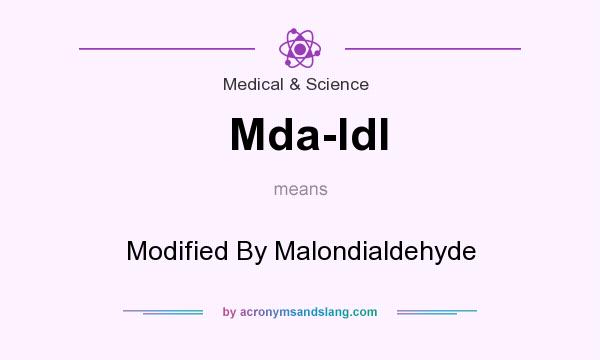 What does Mda-ldl mean? It stands for Modified By Malondialdehyde