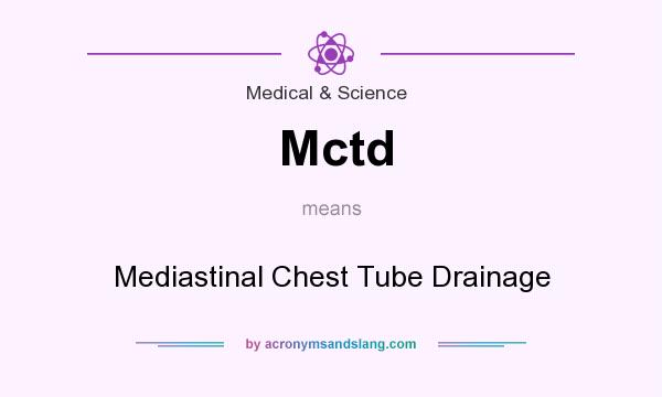 What does Mctd mean? It stands for Mediastinal Chest Tube Drainage