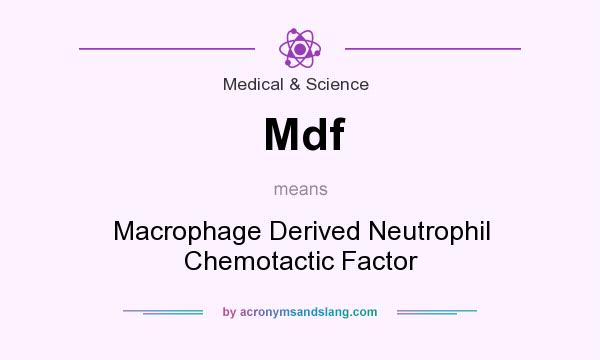 What does Mdf mean? It stands for Macrophage Derived Neutrophil Chemotactic Factor