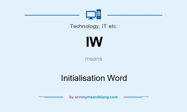 What does IW mean? It stands for Initialisation Word