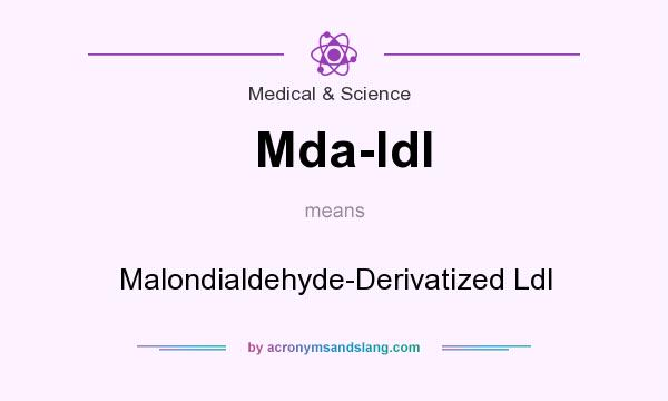 What does Mda-ldl mean? It stands for Malondialdehyde-Derivatized Ldl
