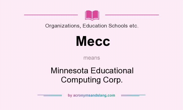 What does Mecc mean? It stands for Minnesota Educational Computing Corp.