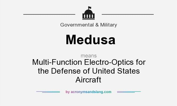 What does Medusa mean? It stands for Multi-Function Electro-Optics for the Defense of United States Aircraft