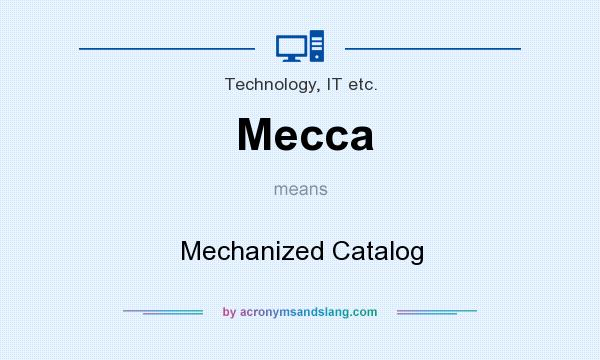 What does Mecca mean? It stands for Mechanized Catalog