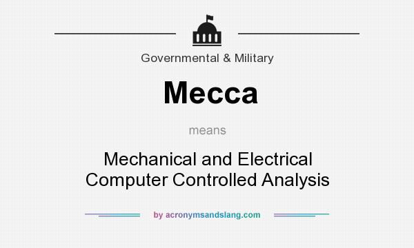 What does Mecca mean? It stands for Mechanical and Electrical Computer Controlled Analysis