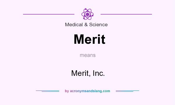 What does Merit mean? It stands for Merit, Inc.