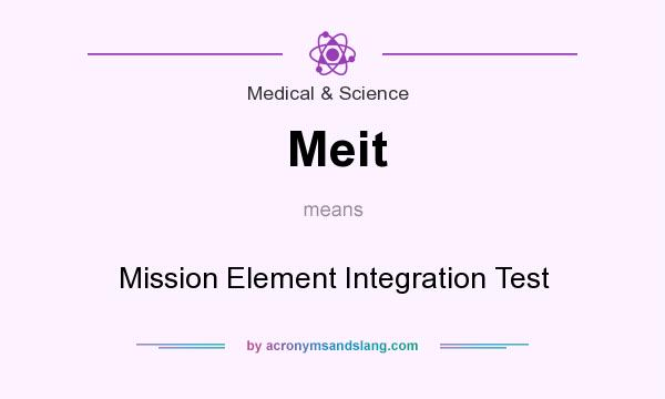 What does Meit mean? It stands for Mission Element Integration Test