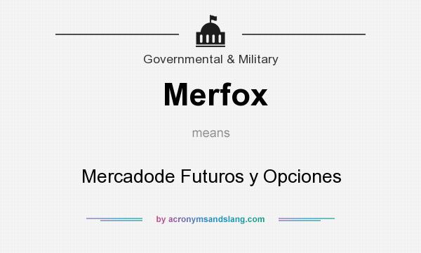 What does Merfox mean? It stands for Mercadode Futuros y Opciones